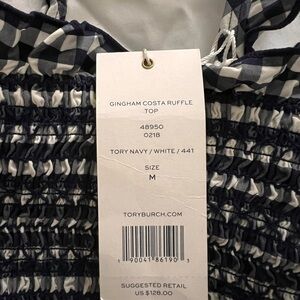 Tory Burch Costa Ruffle Swim Top